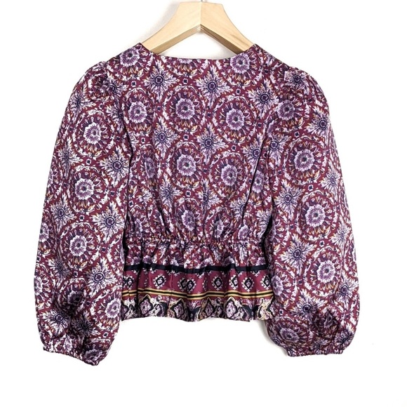 Revolve NWT Majorelle Floral Cropped Blouse - Picture 3 of 6
